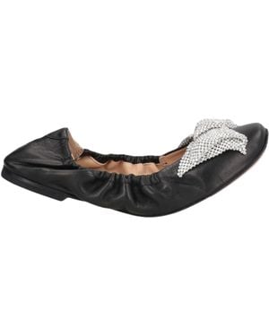 Casadei Ballet Flats Leather - Black