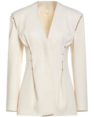 Del Core Blazer Virgin Wool, Acetate, Silk, Cotton - Natural