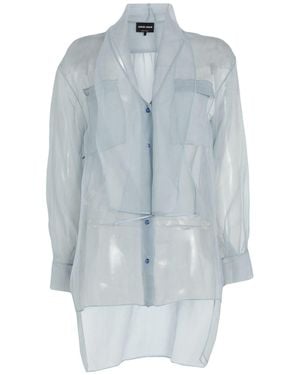 Giorgio Armani Shirt Silk - Blue