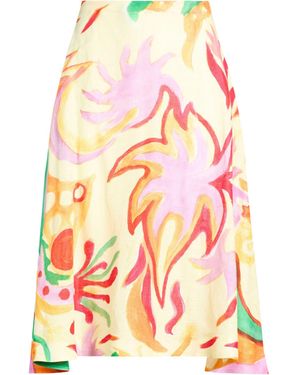 Marni Pastel Midi Skirt Linen, Viscose - Pink