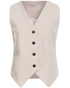 Motel Tailored Vest Polyester, Elastic Fibers - White