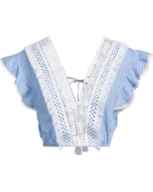 ERMANNO FIRENZE Light Top Polyester, Cotton, Viscose - Blue