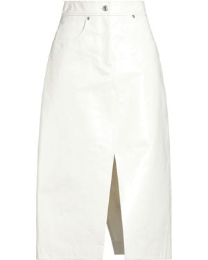 MSGM Ivory Midi Skirt Cotton, Polyurethane - White