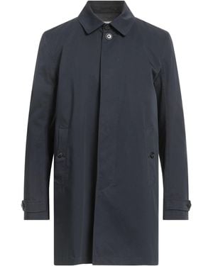 Closed Single-Breasted Cotton Trench Coat - Blue