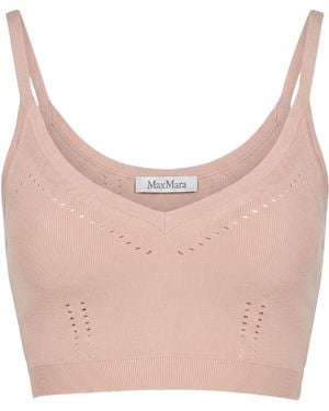 Max Mara Blush Top Viscose, Polyester - Pink