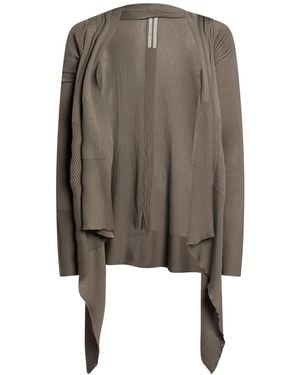 Rick Owens Charcoal Cardigan Virgin Wool - Brown