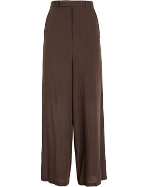 Rick Owens Trousers Virgin Wool - Brown