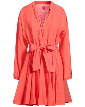 120% Lino Mini Dresses - Red