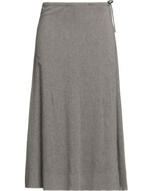 Pomandère Midi Skirt Viscose, Wool - Gray