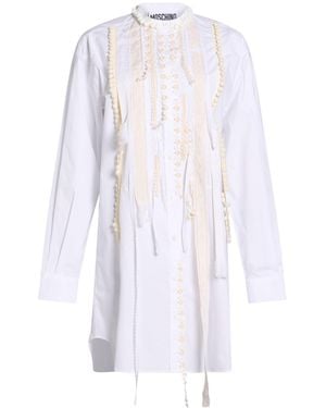 Moschino Mini Dress Cotton, Elastane - White