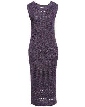 Nenette Midi Dress Viscose, Metallic Polyester - Purple