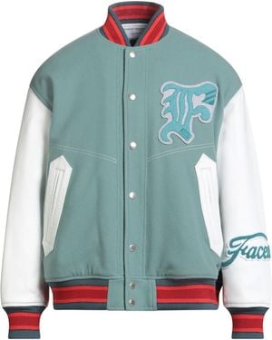 Facetasm Jacket Wool, Elastane, Leather - Blue