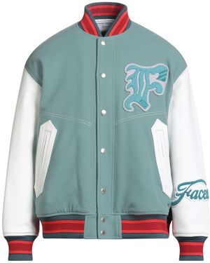 Facetasm Jacket Wool, Elastane, Leather - Blue
