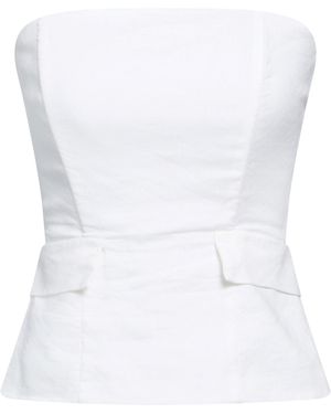 ALESSIA SANTI Top Linen, Viscose, Elastane - White