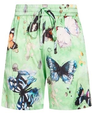 NAHMIAS Light Shorts & Bermuda Shorts Silk, Elastane - Green