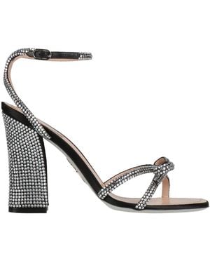 Rene Caovilla Sandals Textile Fibres - White