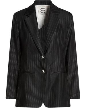 True Royal Blazer Viscose, Linen, Cotton, Polyester - Black