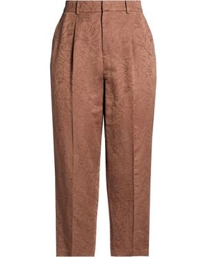 PT Torino Trousers Linen, Cotton - Brown
