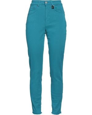 Gaelle Paris Trousers Cotton, Elastane - Blue