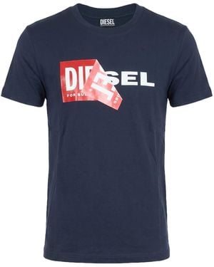 DIESEL T-Shirt Cotton - Blue