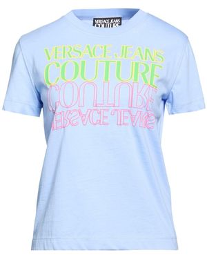 Versace Jeans Couture Lilac T-Shirt Cotton - Blue