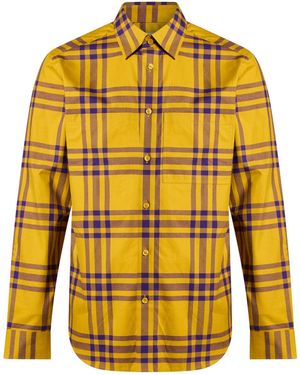 Burberry Shirt Cotton - Yellow