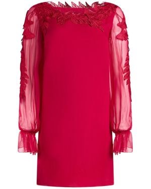 Alberta Ferretti Mini Dress Silk - Red