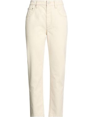 Brunello Cucinelli Cream Jeans Cotton, Leather - Natural