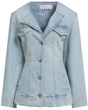 Ganni Denim Outerwear Organic Cotton, Elastane - Blue