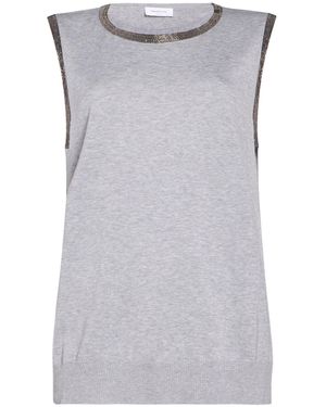 Fabiana Filippi Jumper Cotton, Ecobrass - Grey