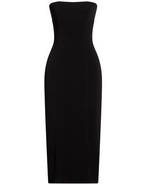 Patrizia Pepe Midi Dress Polyester, Elastane - Black