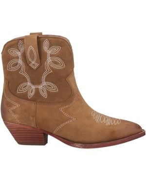 Ash Khaki Ankle Boots Leather - Brown