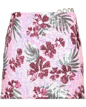 Maje Embellished Floral-print Tulle Mini Skirt - Pink