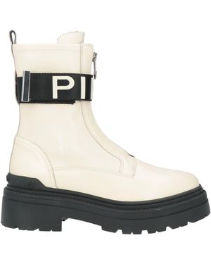 Pinko Cream Ankle Boots Leather - Black