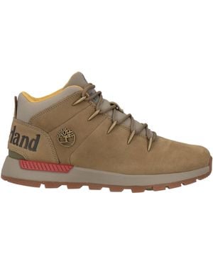 Timberland Khaki Ankle Boots Leather, Textile Fibres - Brown