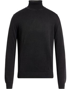 Keen Charcoal Turtleneck Cotton, Modal - Black