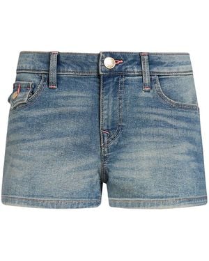 TRUE RELIGION Denim Shorts Cotton, Polyester, Elastane - Blue