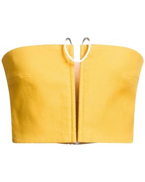 Dion Lee Top Organic Cotton, Elastane - Yellow