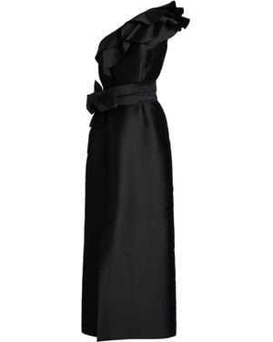 Alberta Ferretti Maxi Dress Polyester, Silk - Black