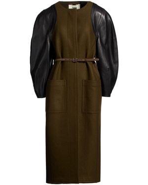 Fendi Coat Virgin Wool - Green