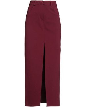 Motel Burgundy Maxi Skirt Viscose, Polyamide, Elastane - Red
