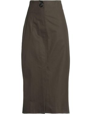 Sa Su Phi Military Midi Skirt Cotton - Gray