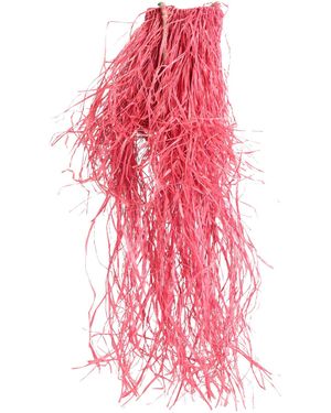 MADE FOR A WOMAN Coral Cross-Body Bag Synthetic Raffia - Pink