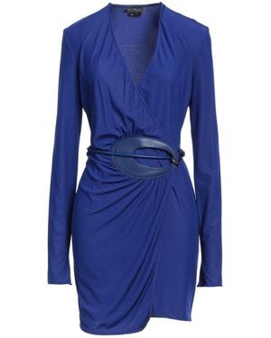 Tom Ford Mini Dress Viscose, Polyamide, Elastane, Lambskin - Blue