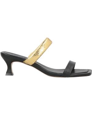 SCHUTZ SHOES Sandals Leather, Synthetic Material - Black
