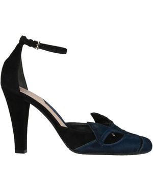 Dove Nuotano Gli Squali Court Shoes Leather - Blue