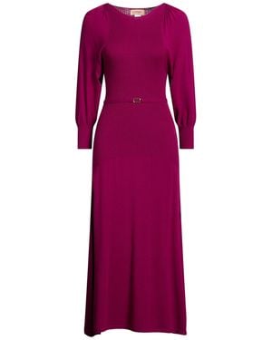 Twinset Midi Dress Viscose, Polyester - Purple