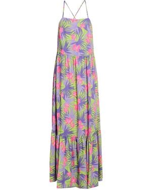 Kontatto Lime Maxi Dress Polyester, Elastane - White