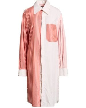 FEDERICO CINA Antique Rose Midi Dress Cotton, Cupro - Pink