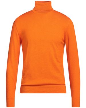Blauer Turtleneck - Orange